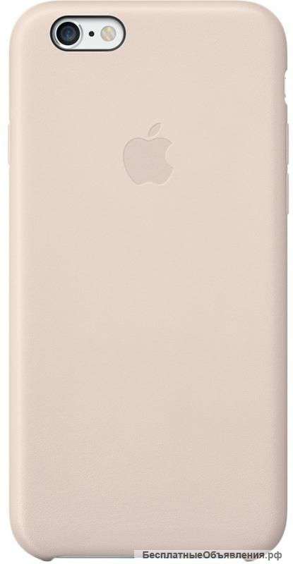 Чехол Apple iPhone 6 кожа розовый, оригинальный