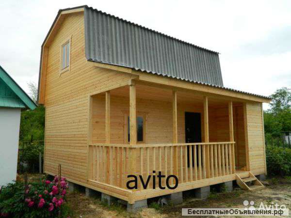 Дачный дом 45 м2, вагонка снаружи + терраса 12 м2