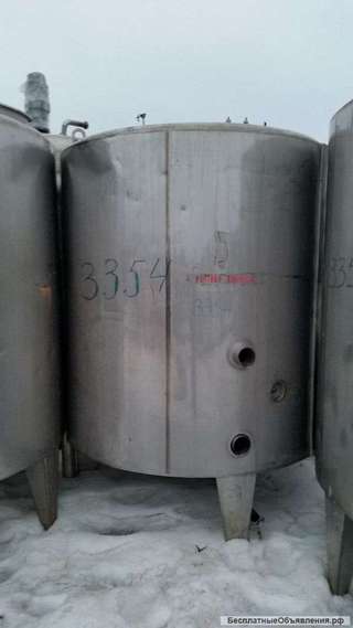 Емкости нержавеющие, объем 4 куб.м.