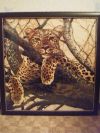 Вышевка крестом " Леопард на дереве"