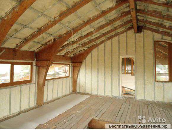 Утепление кровли пеноизолом