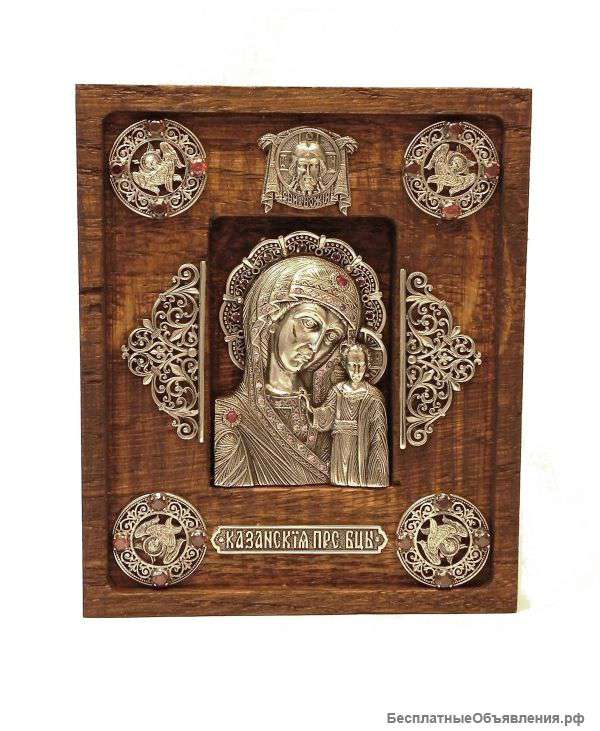 Икона Казанская Богоматерь на дереве Ручная работа