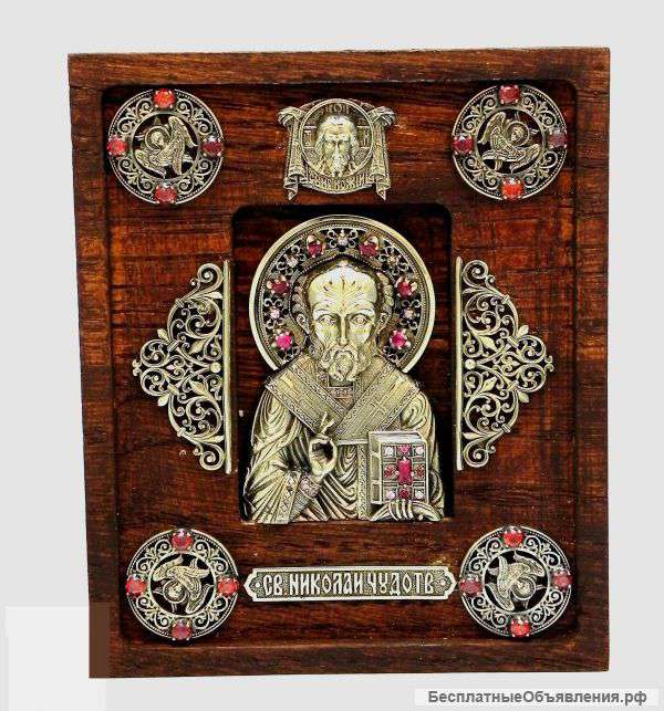 Икона Николай Чудотворец на дереве Ручная работа