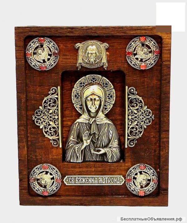 Икона Святая Матрона (на дереве) Ручная работа