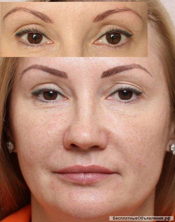 Красивый перманентный макияж. Мушка в подарок