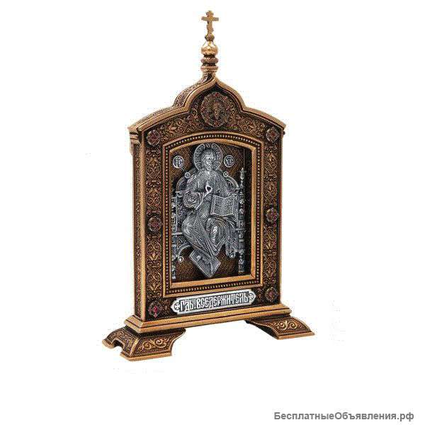 Икона Господь Вседержитель Бронза Ручна работа