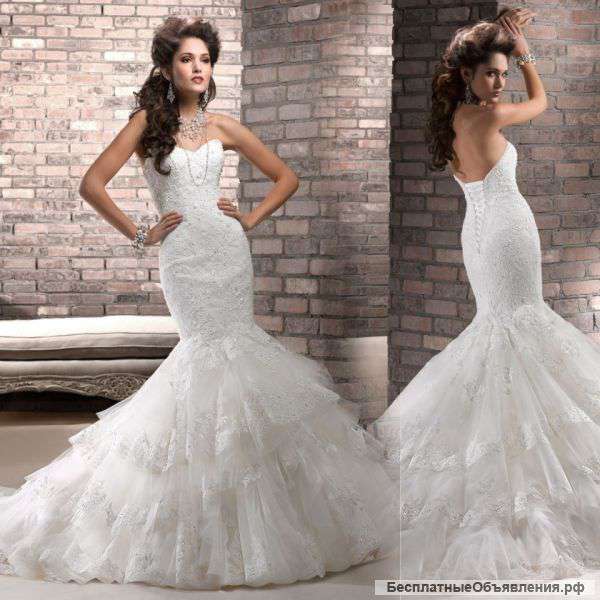 Свадебное платье(силуэт рыбкой)
