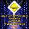 Выделенный сервер Xeon E3-1271V3 3.6GHz / 32GB RAM / 4x1TB SSD / 10Gbps Unmetered
