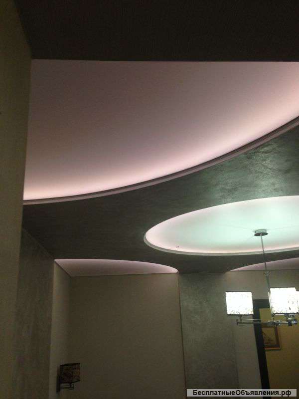 Установка натяжных потолков