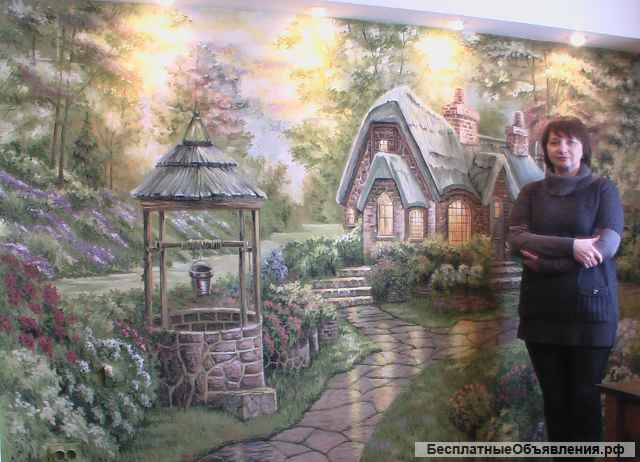 Роспись стен, дизайн интерьера, картины