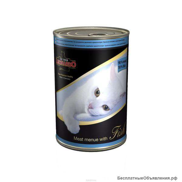 Консервы Leonardo. Мясо с рыбой. 10x400г