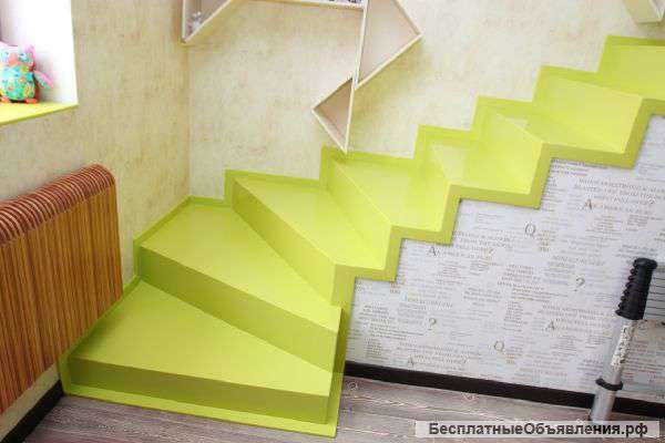 Производство лестниц и столешниц из акрилого камня