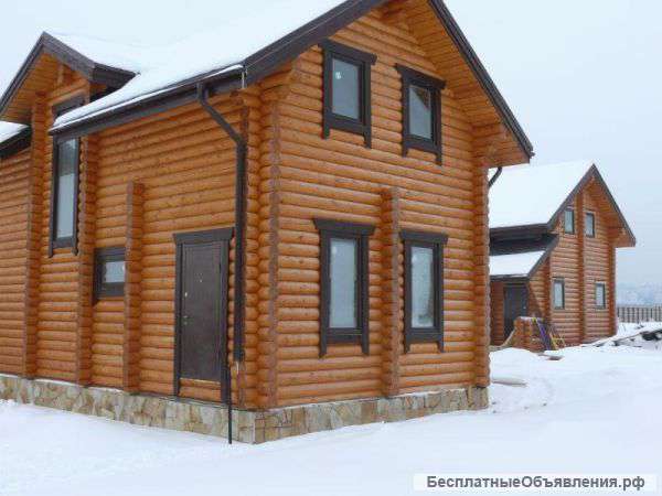 Срубы из оцилиндрованного бревна