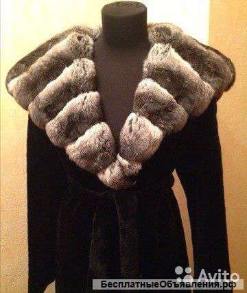 Элегантную шубку 46-48 рр. стриженая норка+шиншилла