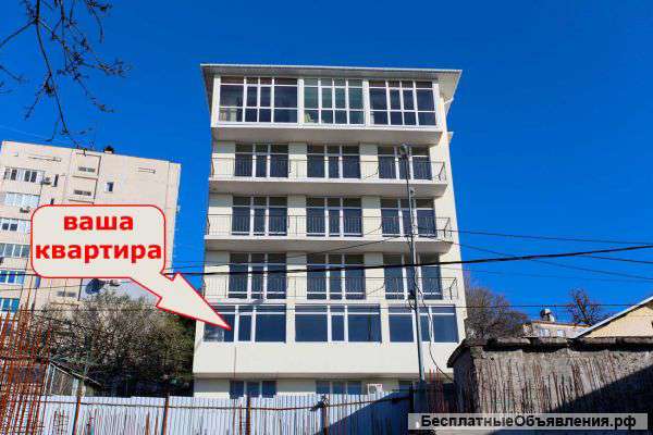 Студия 28 кв м под отделку в Мисхоре в 5 минутах от пляжа "Русалка"