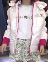 Куртка новая белая зимне-демисезонная 3-5 лет аппликация мышки