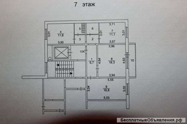 3-х комнатная квартира