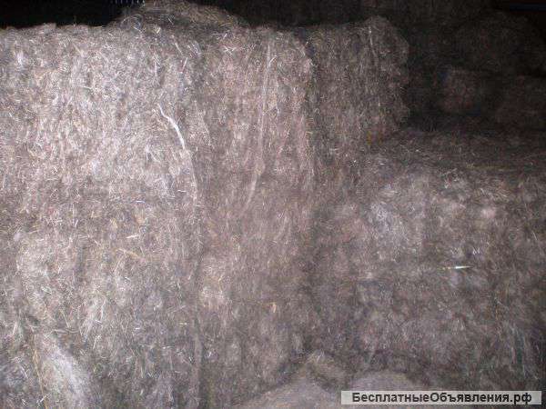 Пакля в ленте, пакля в тюках ,льноватин прошивной и иглопробивной