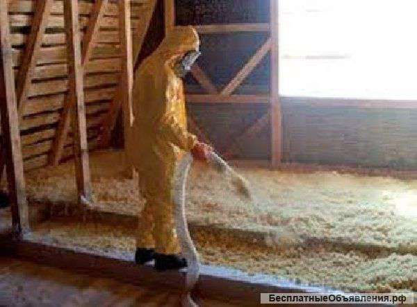 Утепление потолка, чердака Задувной минеральной ватой ИЗОВЕР КВ 050