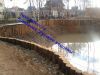 Берегоукрепленние водоема шпунтом