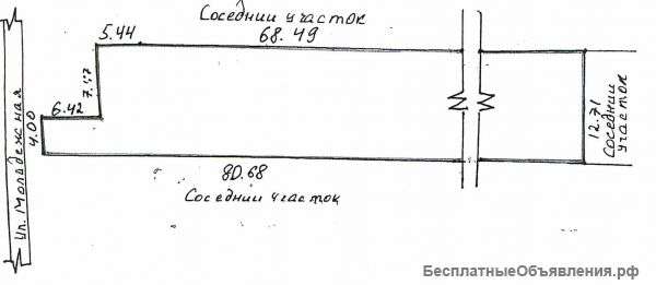 Земельный участок с ветхим домом