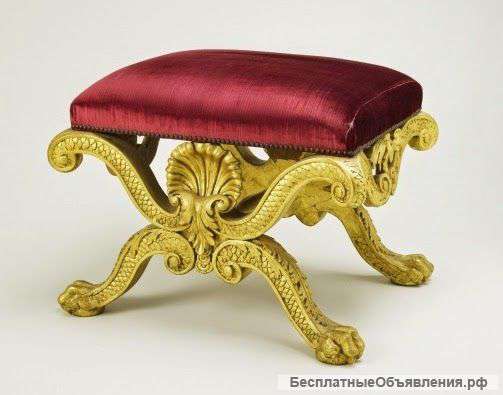 Пуфик резной деревянный №195