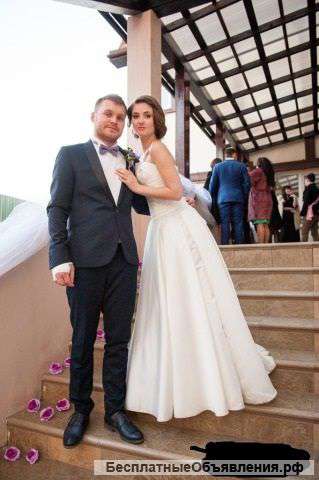 Cвадебное платье,цвета айвори