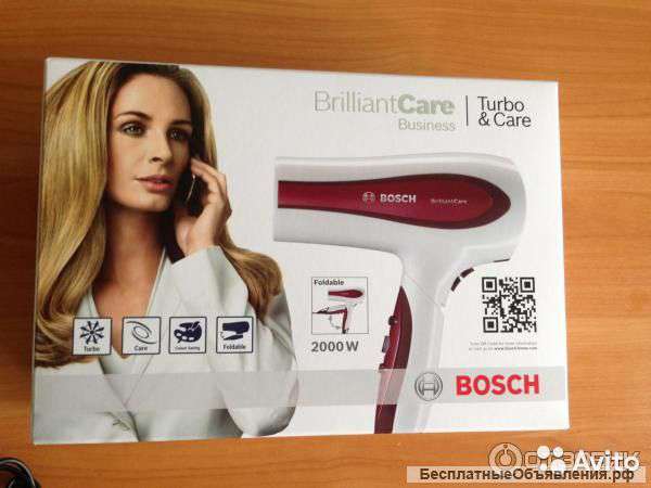 Новый фен для волос Bosch Brilliant Care