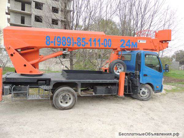 Автовышка 24м, кран-манипулятор, эвакуатор