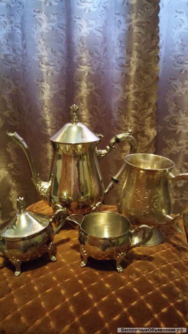 Посеребрённый кофейный сервиз