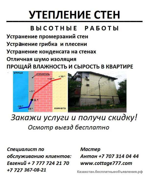Комплекс услуг по утеплению стен