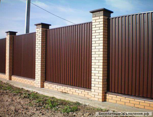 Заборы калитка ворота из профлиста