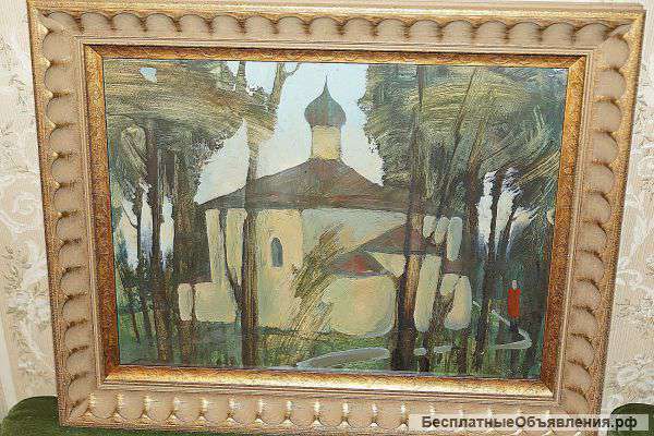 Картина «Псковский храм». СССР, 1950-е гг.