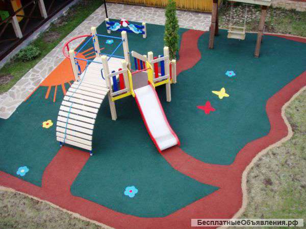 Резиновое покрытие для детских спортивных площадок