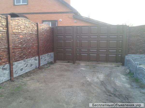 Покраска ворот,еврозаборов