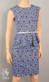 Платье 248/2 жаккард круги син.арт.424-3