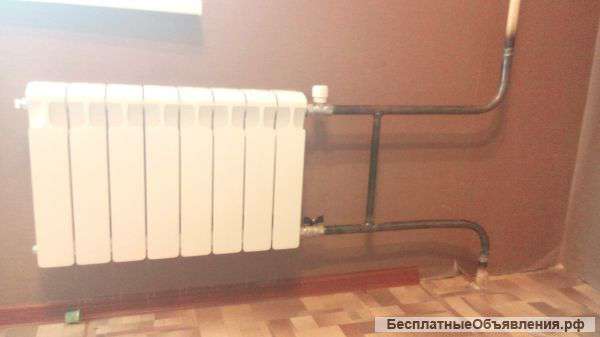 Установка батарей отопления
