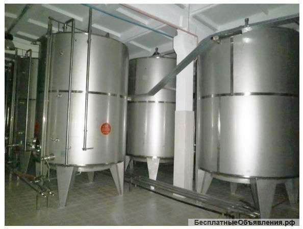 Емкости нержавеющие, объем 10 куб.м.