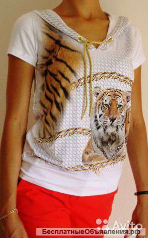 Футболка с капюшоном-тигр, D&G