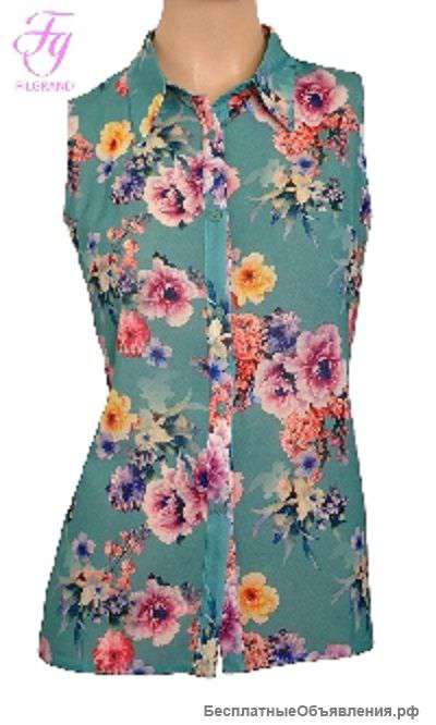 Блуза 128/2 креп зеленый