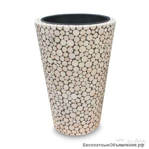 Кашпо Nobilis Marco Wood Laces Vase Белое