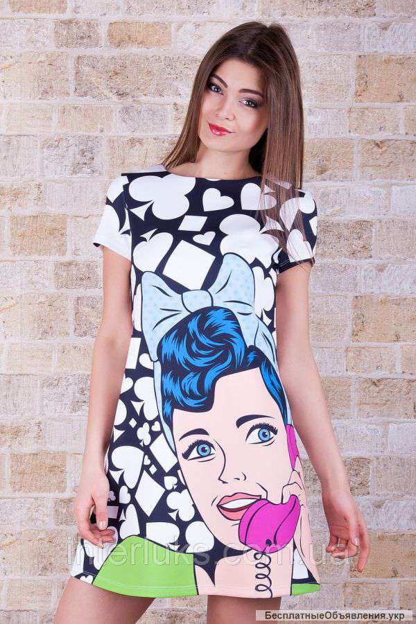 Поп-арт платье Тая-1 к/р