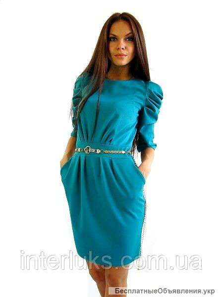 Платье футляр Моника бирюза