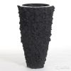 Кашпо vase black lava Fango large black, D62xH110с