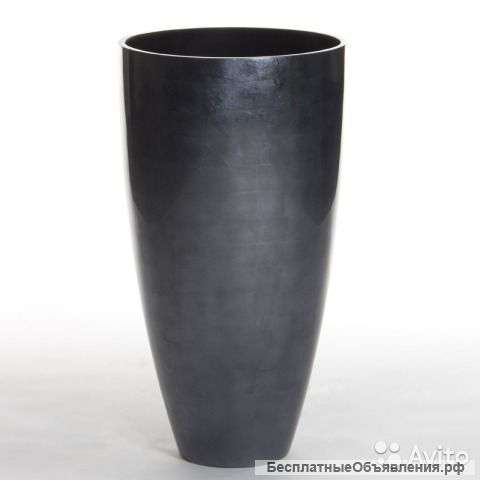 Кашпо senza vase small dark silver, D40xH75