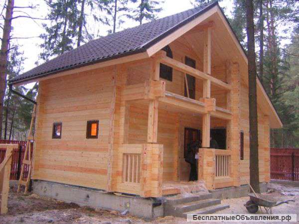 Строительство домов бань коттеджей саун из дерева