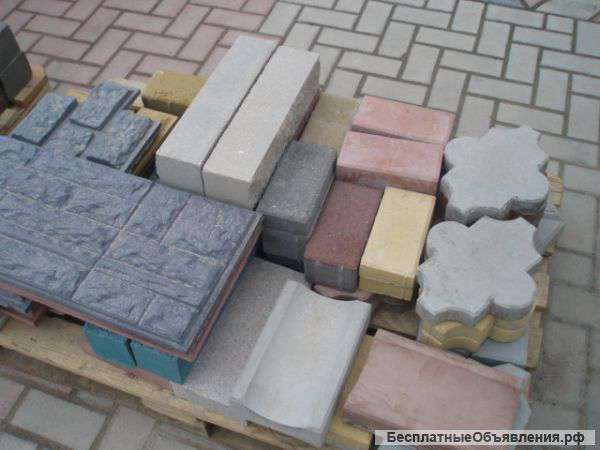 Тротуарная бетонная плитка, квадрат, брусчатка