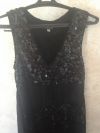 Вечернее платье, черное в пайетках, 48 размер