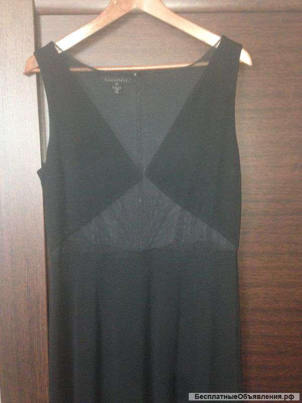 Вечернее платье, черное с прозрачными вставками