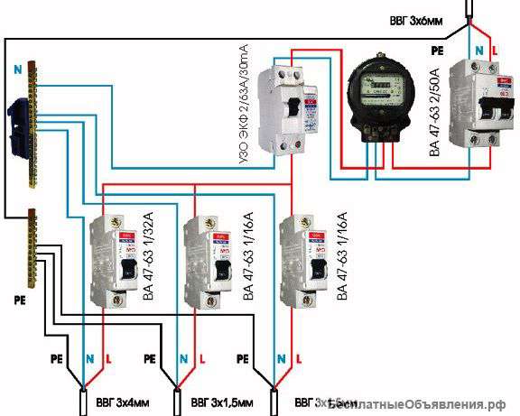 Однолинейная схема дома. Новосибирск.